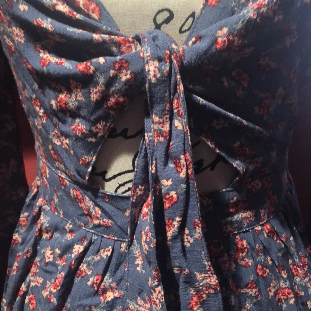Long sleeve floral dress.